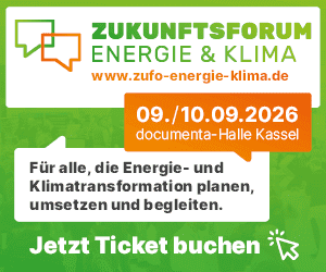 Anzeige Zukunftsforum Energie & Klima vom 9.9. bis 10.9.2026 in Kassel